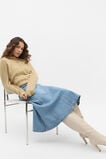 Denim Fit Flare Skirt  Ice Blue Wash  hi-res