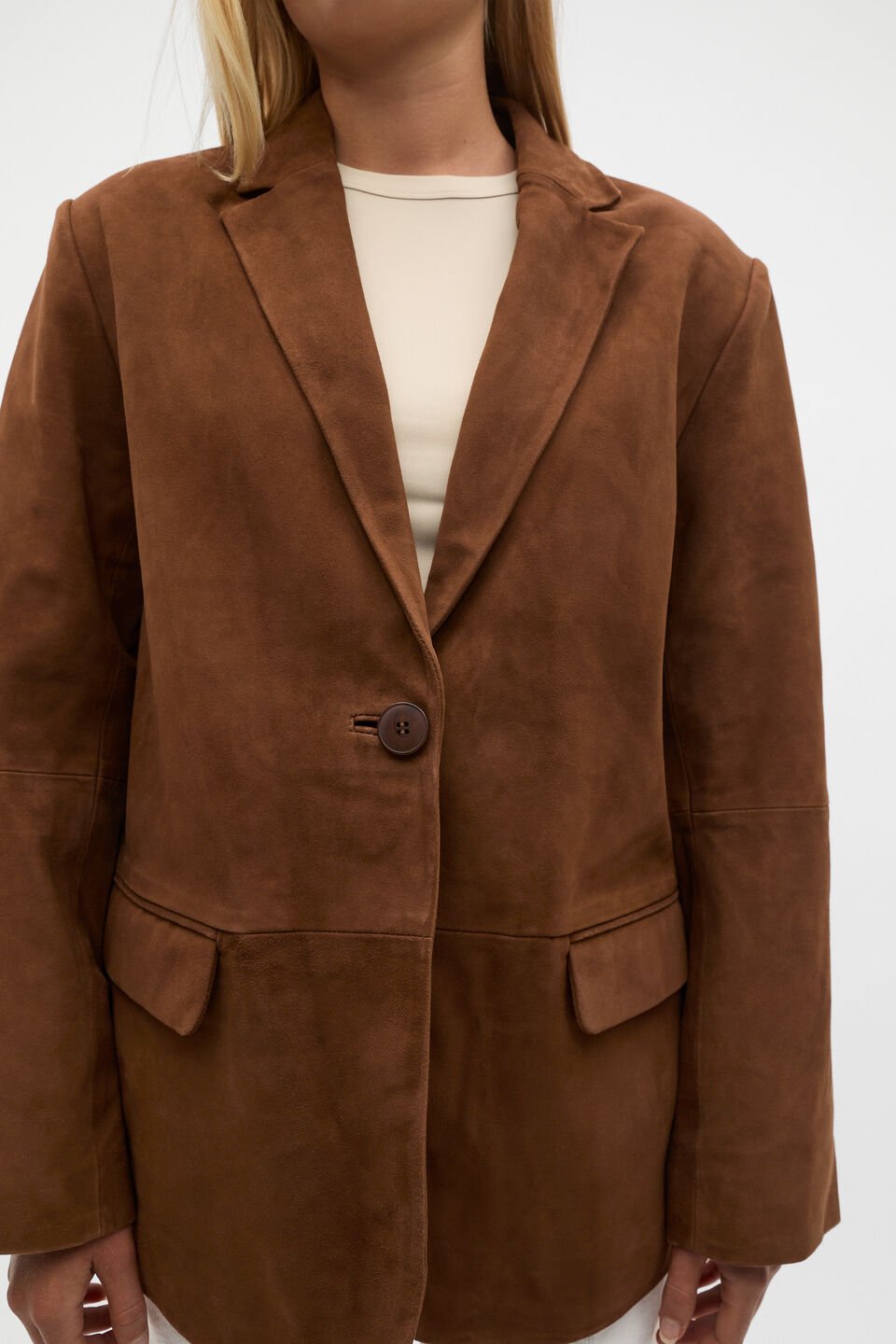 Suede Blazer  Maple