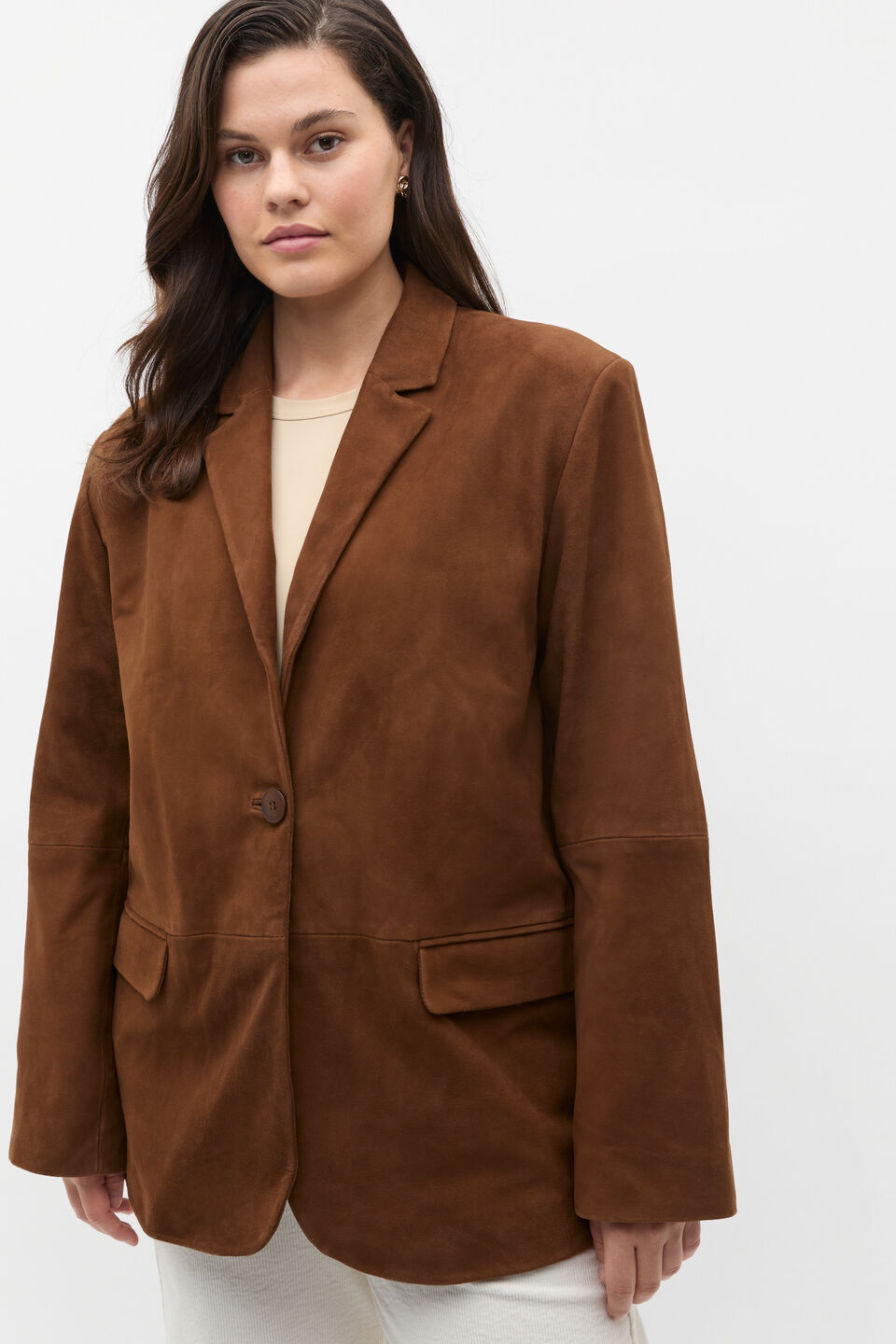 Suede Blazer  Maple