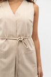 Pinstripe Vest  Latte Pinstripe  hi-res