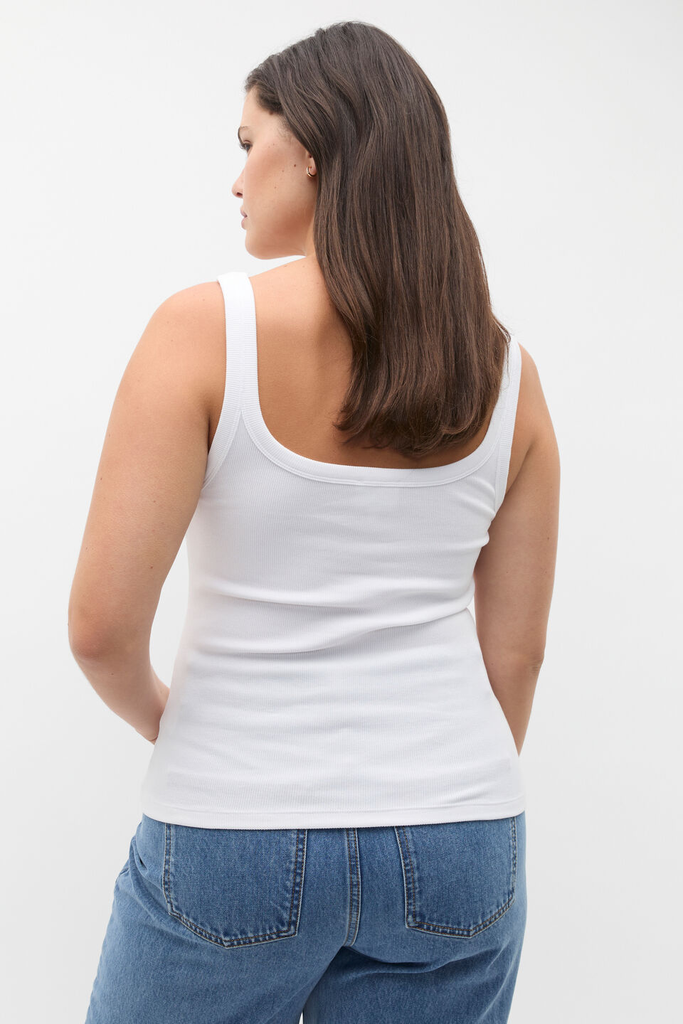 Core Heritage Rib Tank  Whisper White