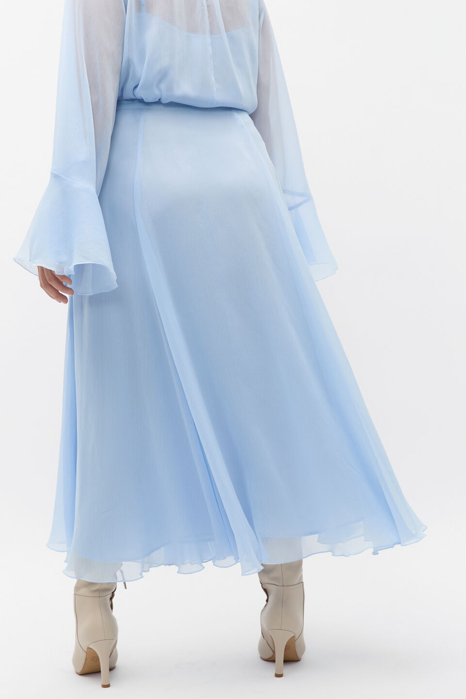 Chiffon Skirt  Ice Blue