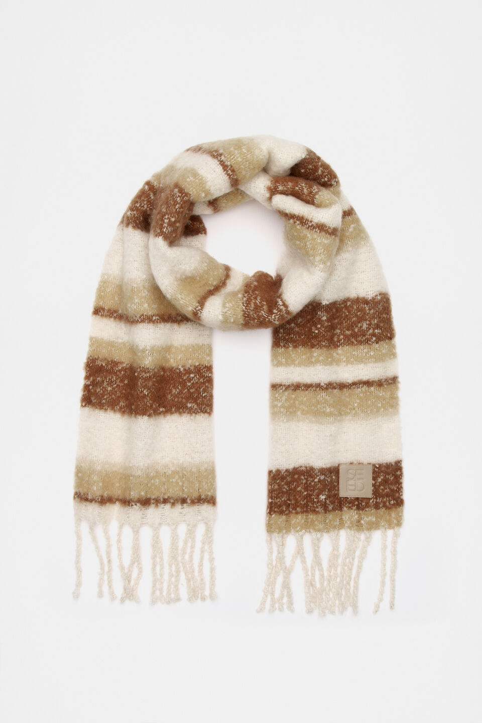 Colour Block Scarf  Cashew