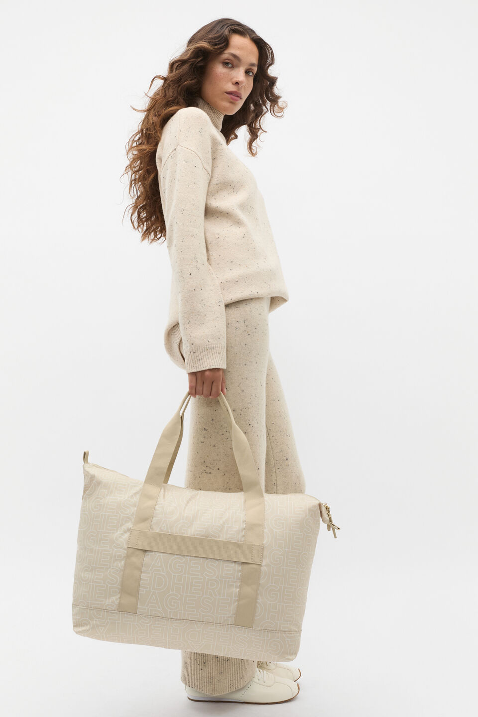 Packable Travel Tote  Latte