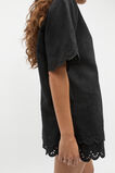 Scallop Broderie Shirt  Black  hi-res
