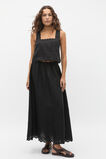 Scallop Broderie Shell Top  Black  hi-res