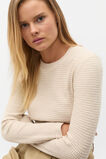 Self Stripe Textured Top  Latte Stripe  hi-res