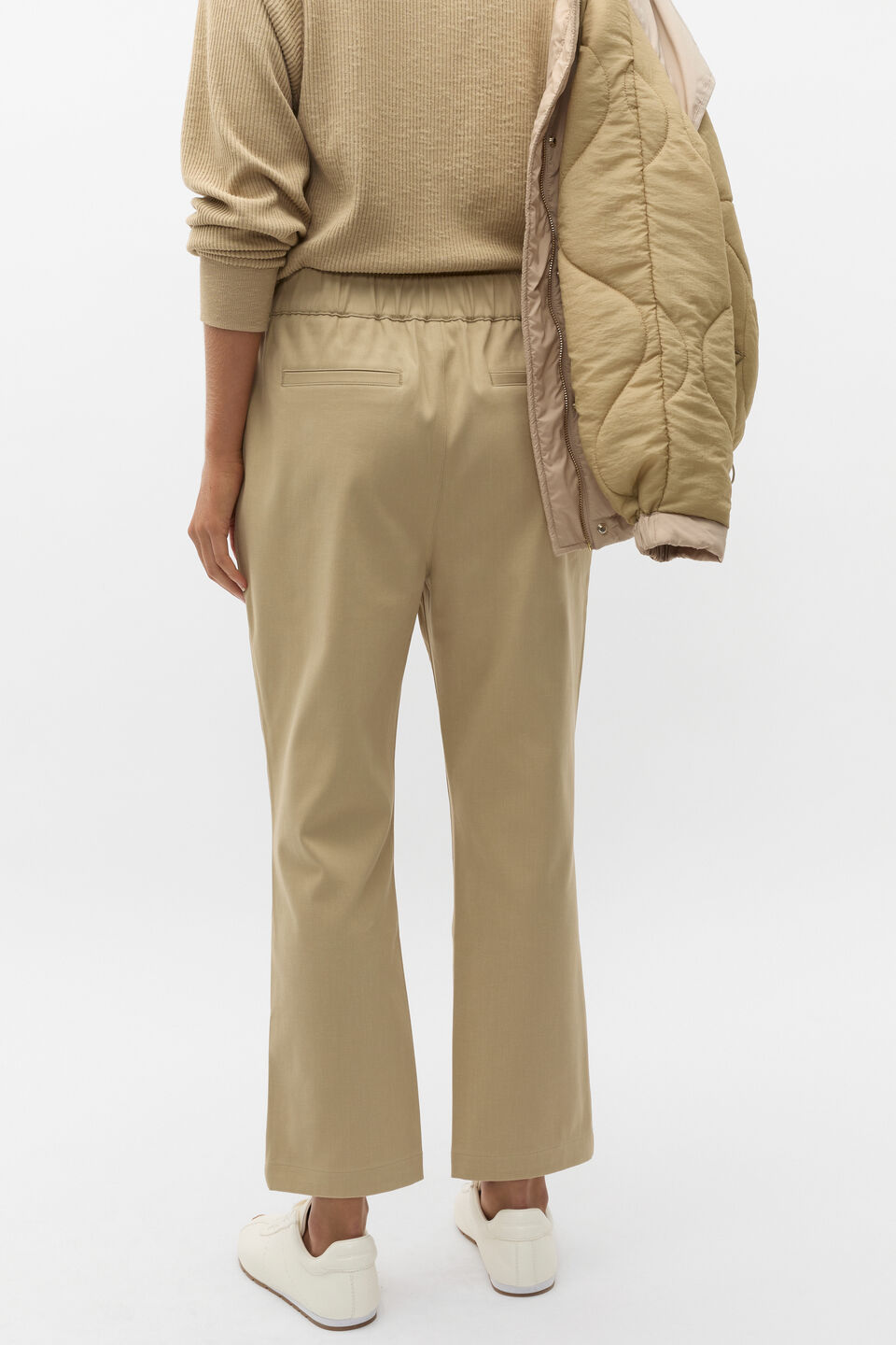 Tapered Leg Pleat Front Pant  Cashew