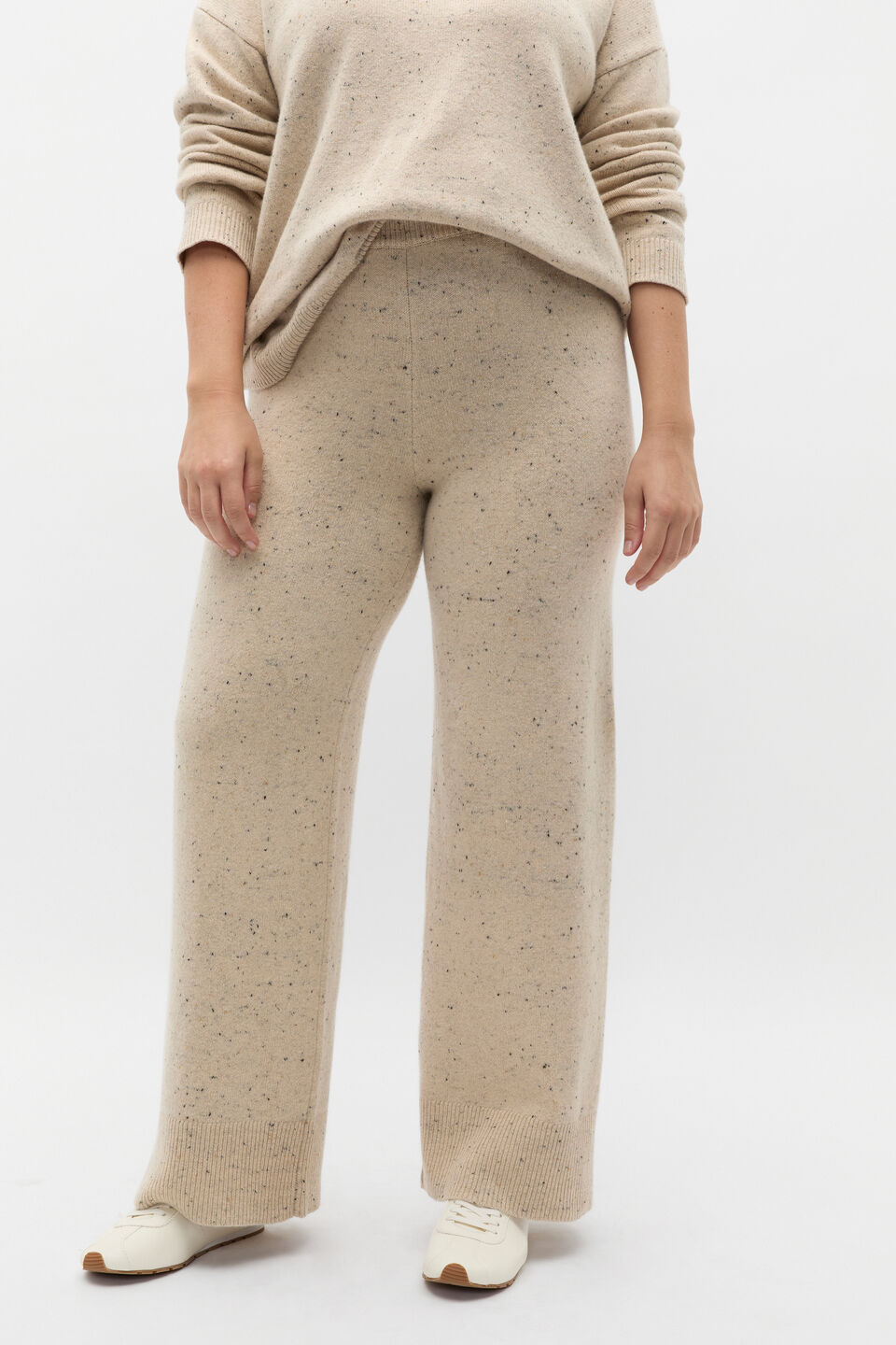 Fleck Knit Pant  Latte Fleck