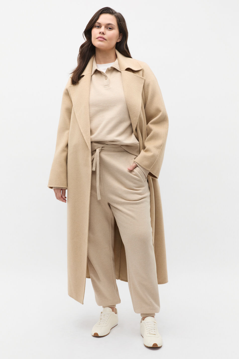 Terry Jogger Pant  Latte Marle