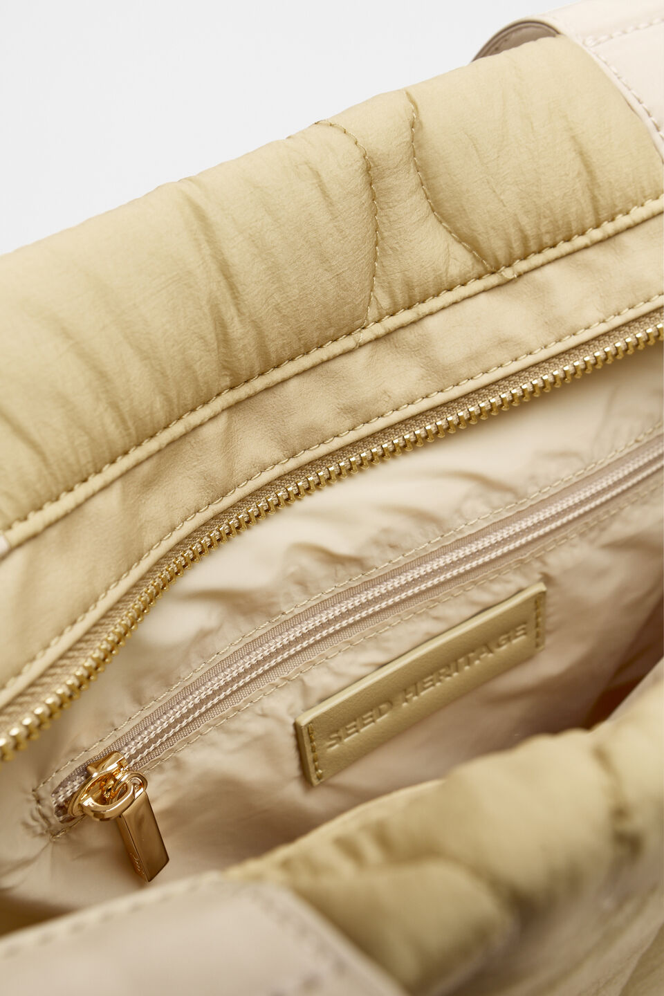 Quilted Tote  Cashew