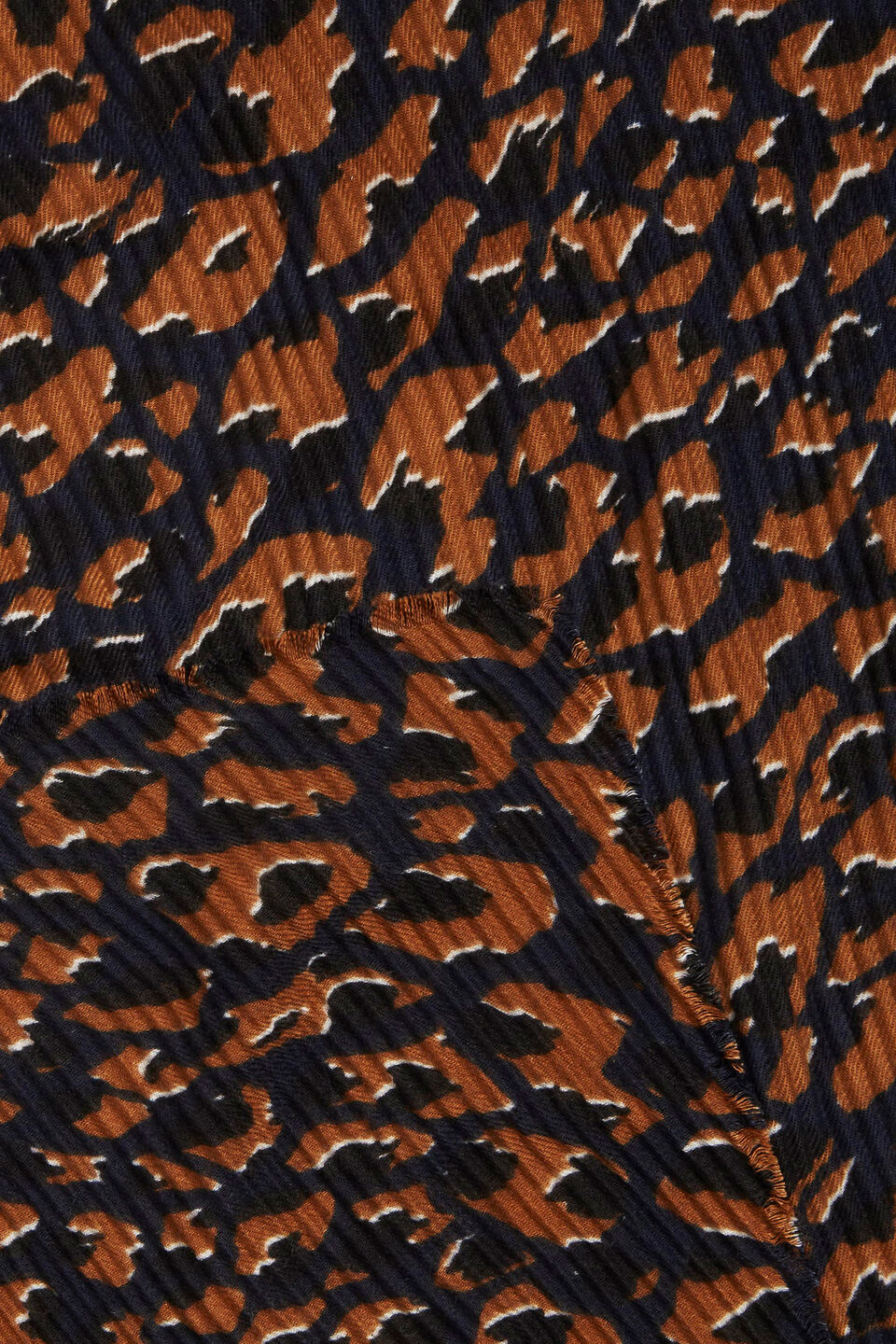 Pleated Ocelot Scarf  