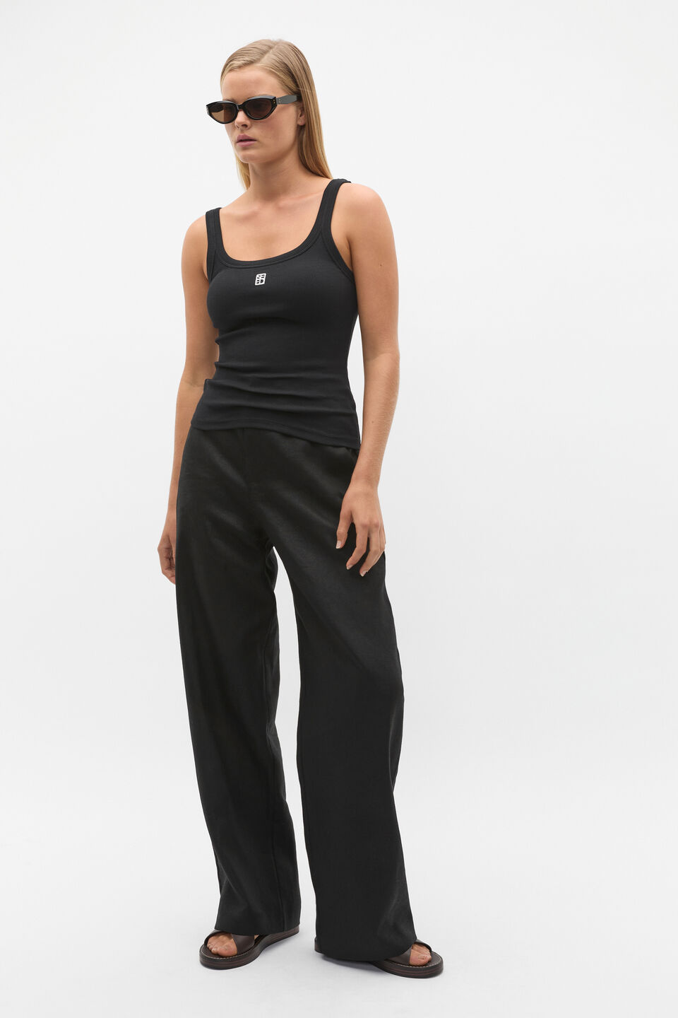 Core Heritage Rib Tank  Black