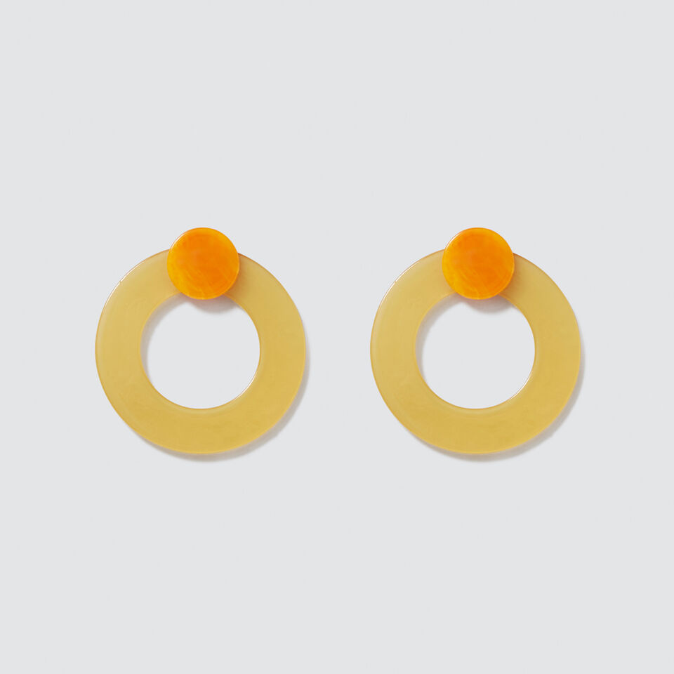 Resin Circle Earrings  