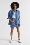 Patch Pocket Denim Skirt  Mid Blue  hi-res