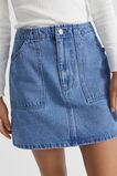 Patch Pocket Denim Skirt  Mid Blue  hi-res