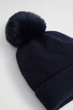 Cable Knit Beanie  Navy  hi-res
