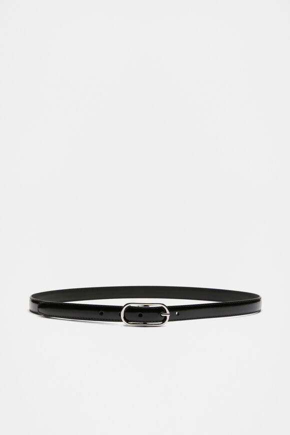 Angelina Narrow Belt  Black Silver  hi-res
