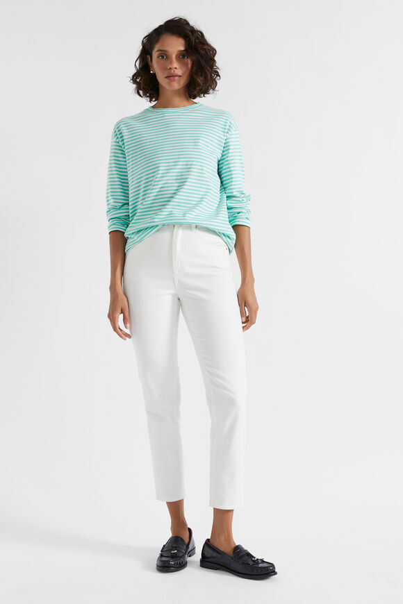 Long Sleeve Stripe Top  Opal Stripe  hi-res
