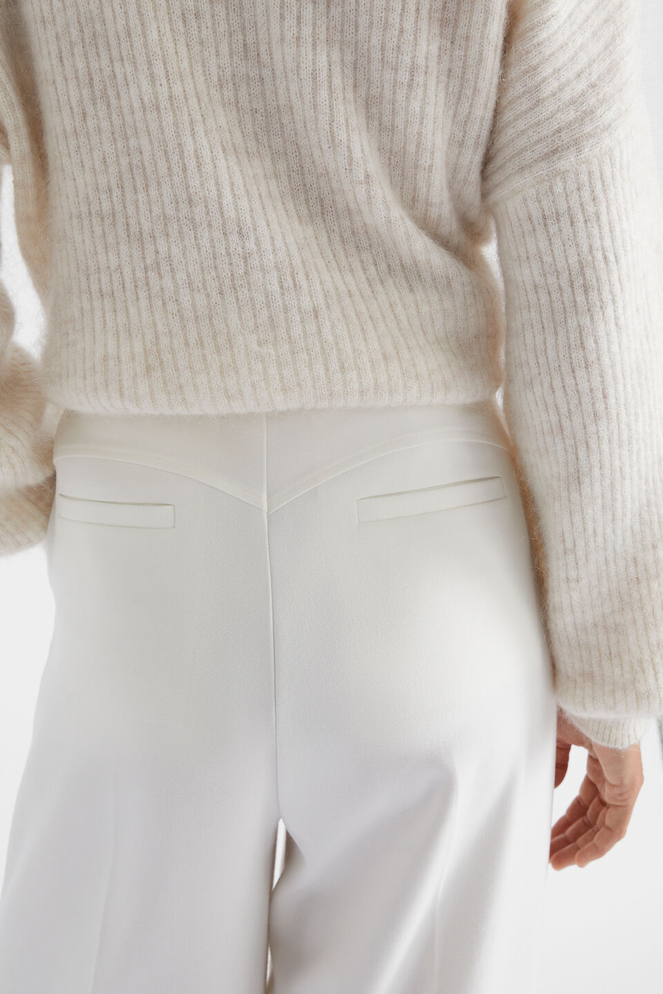 Straight Leg Tailored Pant  Cloud Cream
