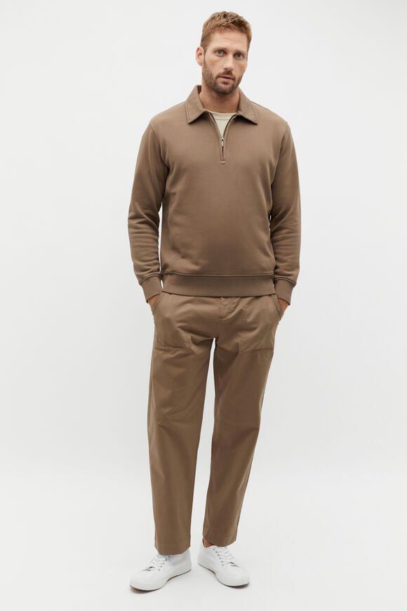 Heritage Half Zip  Dark Nougat  hi-res