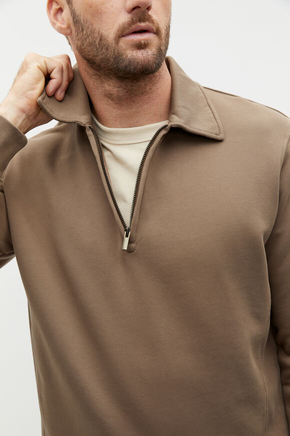 Heritage Half Zip  Dark Nougat  hi-res