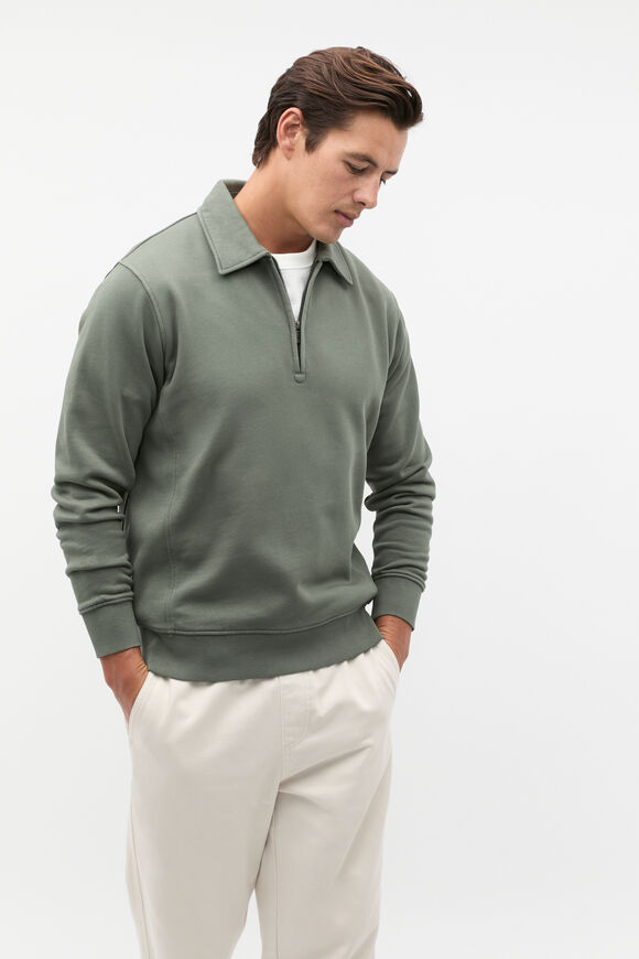 Heritage Half Zip  Light Khaki  hi-res
