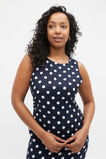Linen Ruched Side Maxi Dress  Midnight Sky Spot  hi-res