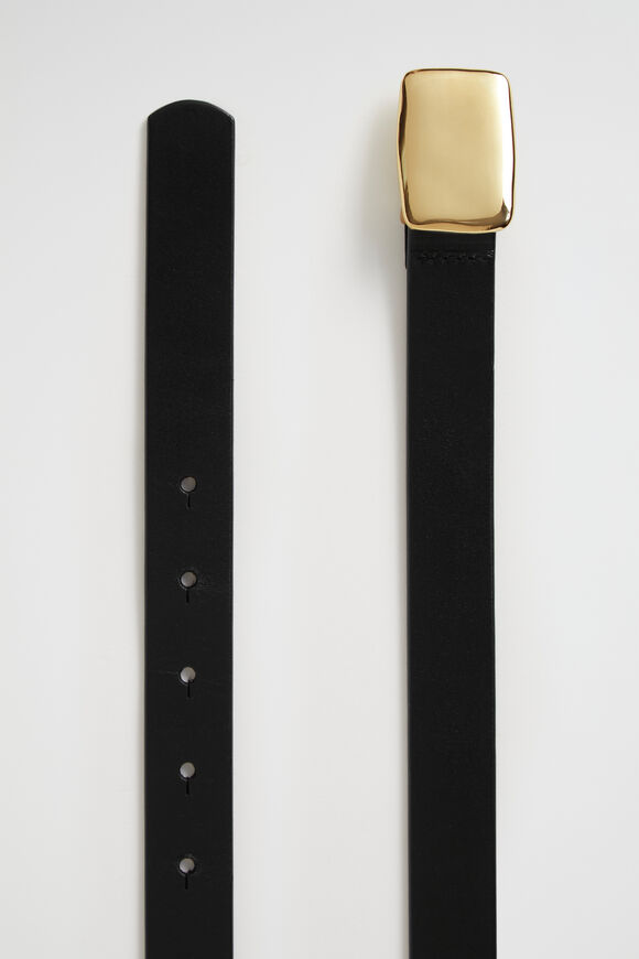 Steph Metal Buckle Belt  Black  hi-res