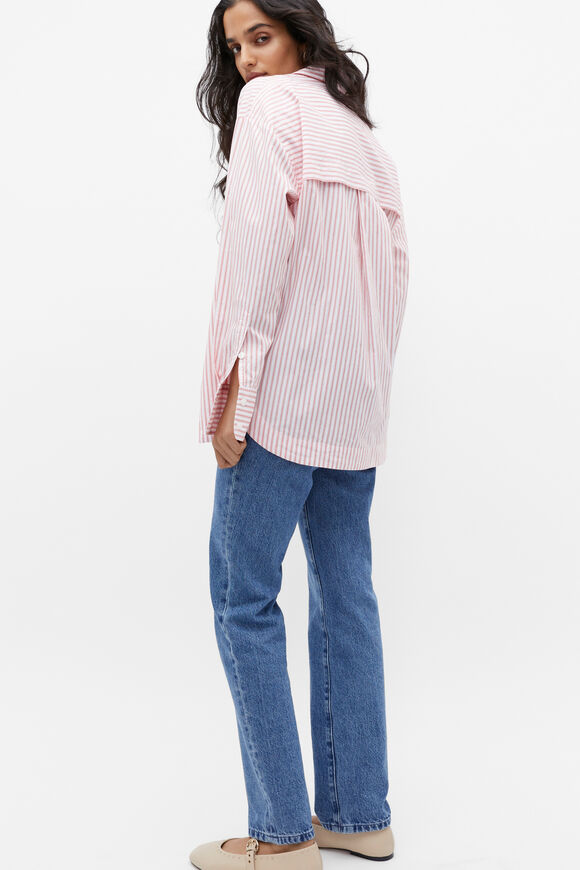Stripe Poplin Shirt  Flame Red Stripe  hi-res