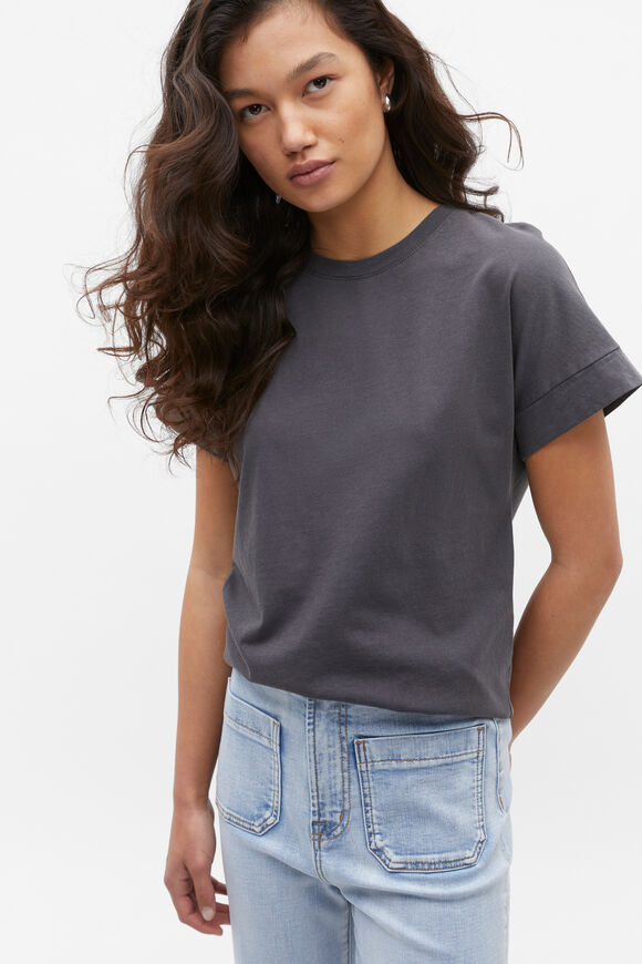 Core Longline Tee  Charcoal Wash  hi-res