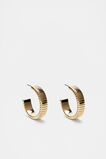 Ribbed Hoop  Gold  hi-res