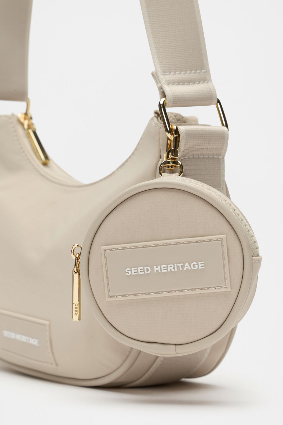 Seed Essential Logo Crossbody Bag  Cool Sand