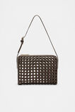 Leather Woven Shoulder Bag  Affogato  hi-res