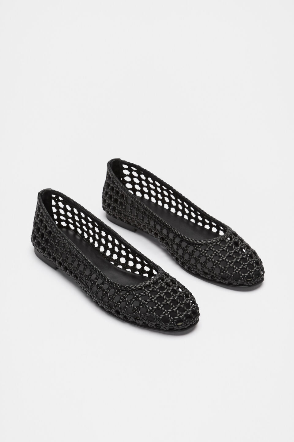 Eve Woven Ballet Flat  Black