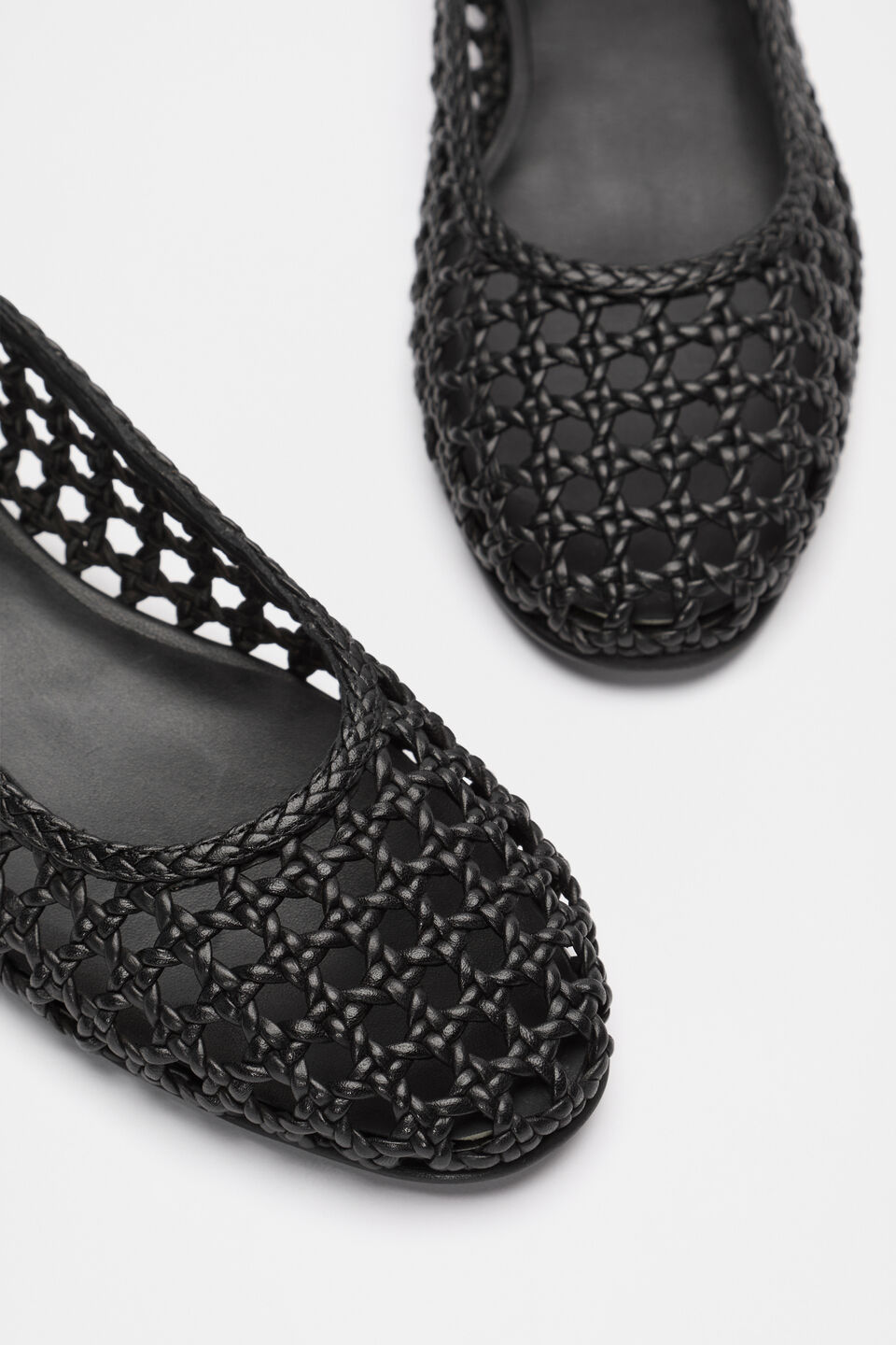 Eve Woven Ballet Flat  Black
