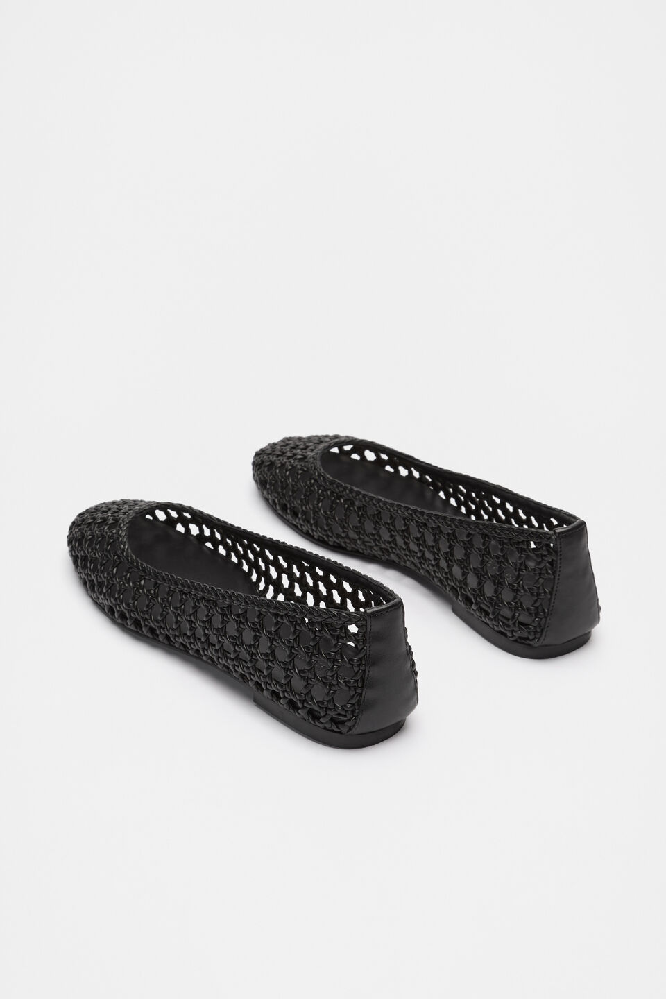 Eve Woven Ballet Flat  Black