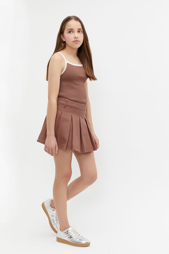 Pleat Skort  Cocoa  hi-res