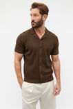Button Down Open Knit  Dark Praline  hi-res