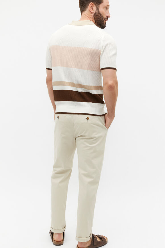 Stripe Trophy Polo  Chalk  hi-res