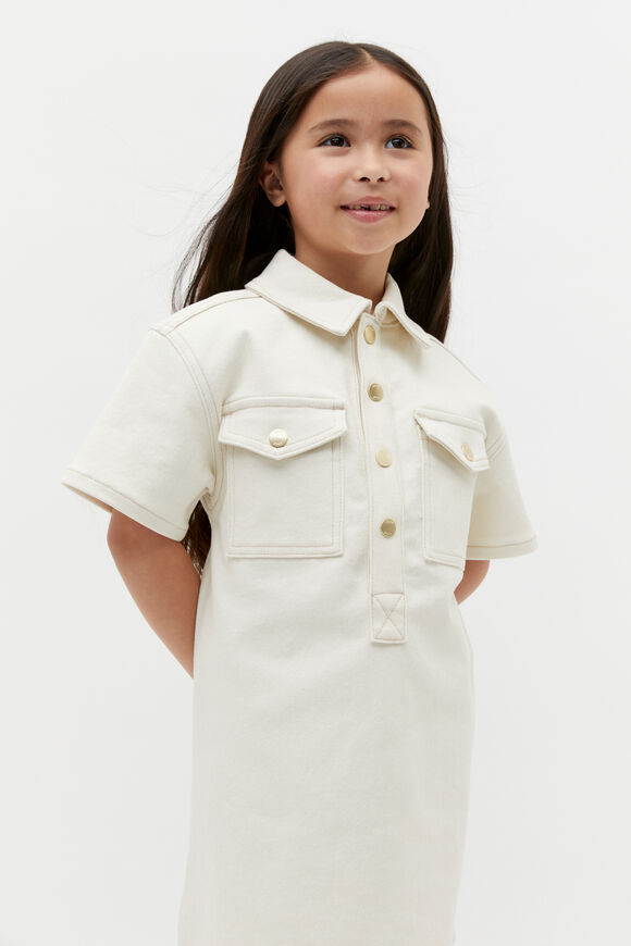 Pocket Denim Dress  Milk  hi-res