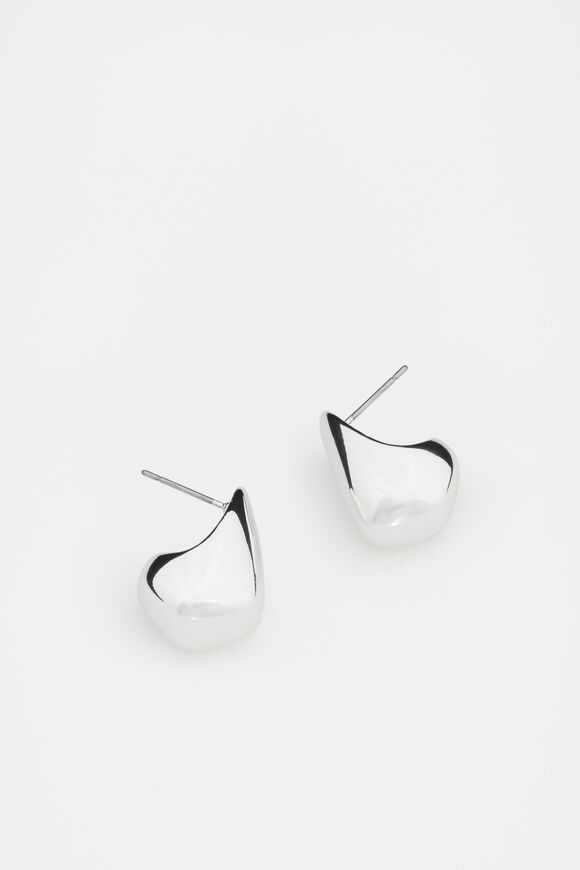 Angular Hoop  Silver  hi-res