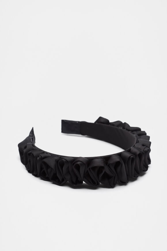 Rosette Alice Band  Black  hi-res