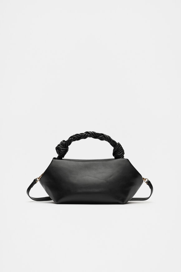Braided Shoulder Bag  Black  hi-res