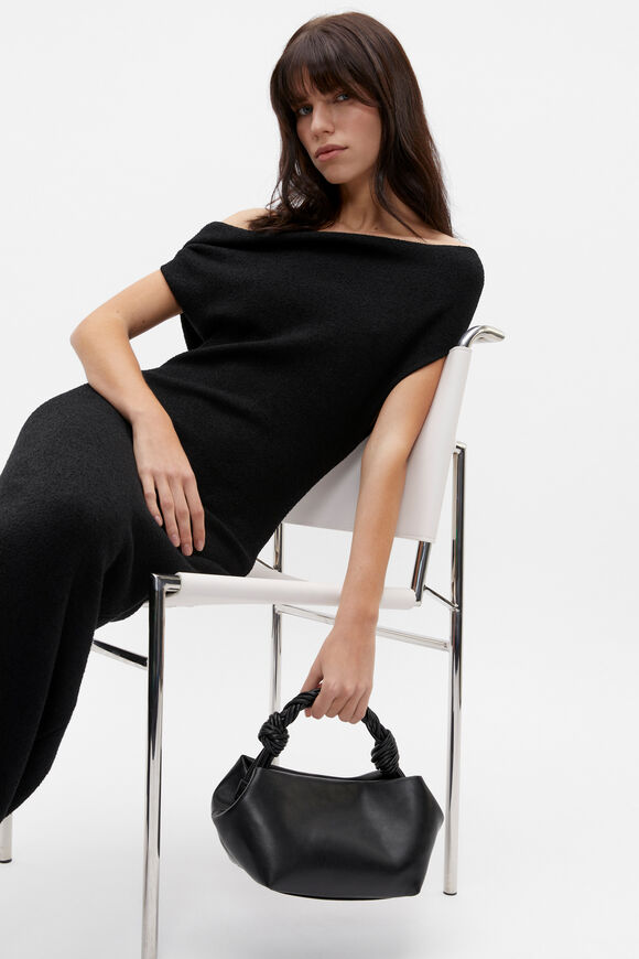Braided Shoulder Bag  Black  hi-res