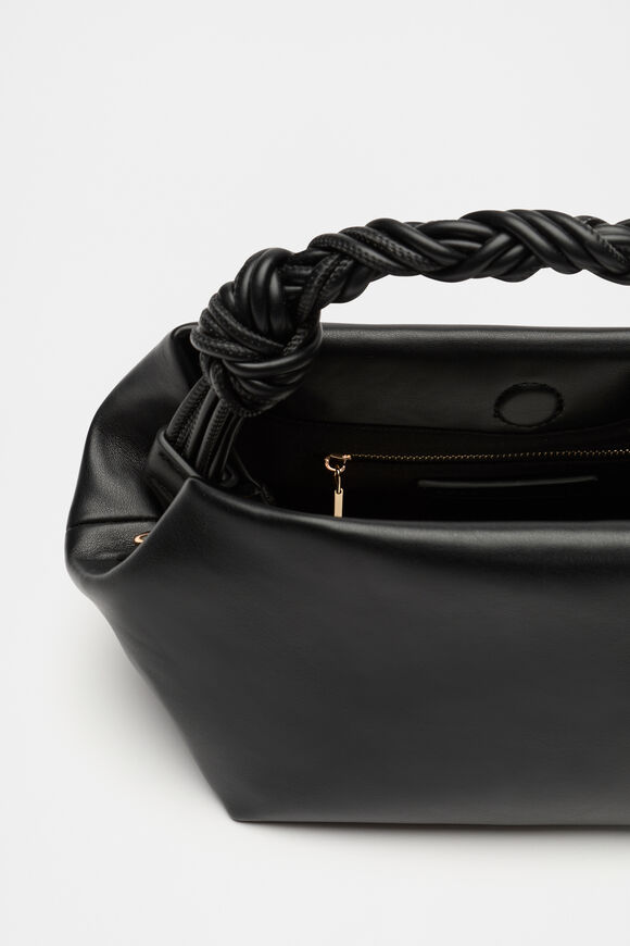 Braided Shoulder Bag  Black  hi-res