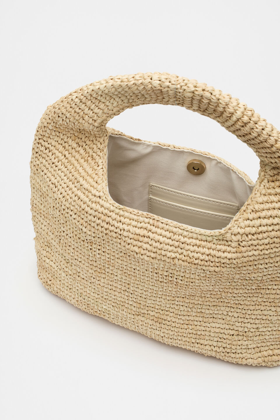 Raffia Woven Shoulder Bag  Natural