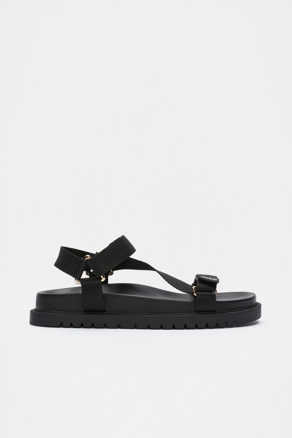 Jamila Webbing Sandal  Black