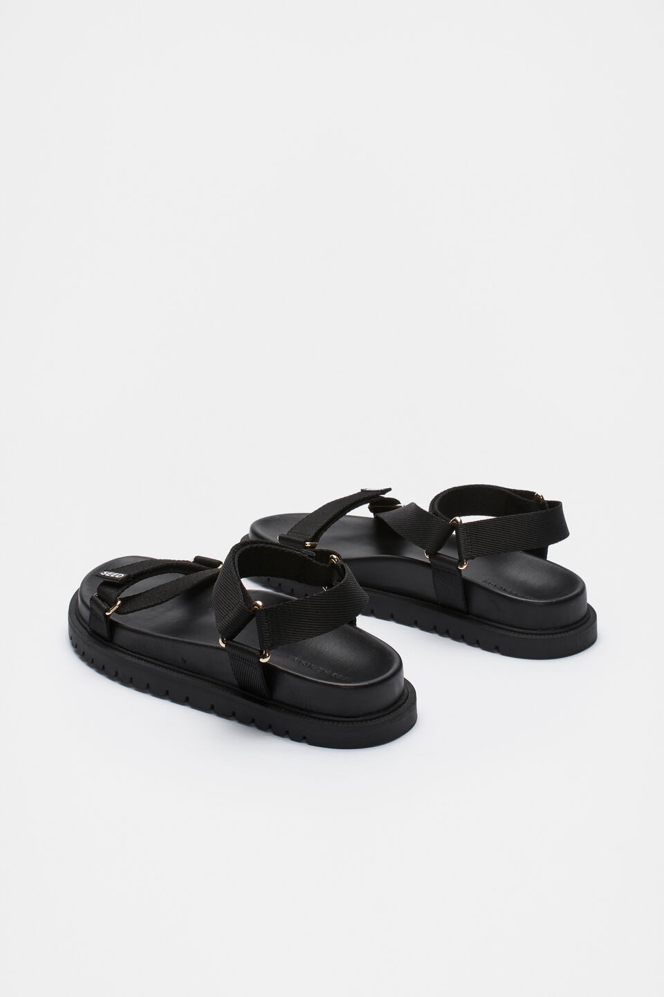 Jamila Webbing Sandal  Black