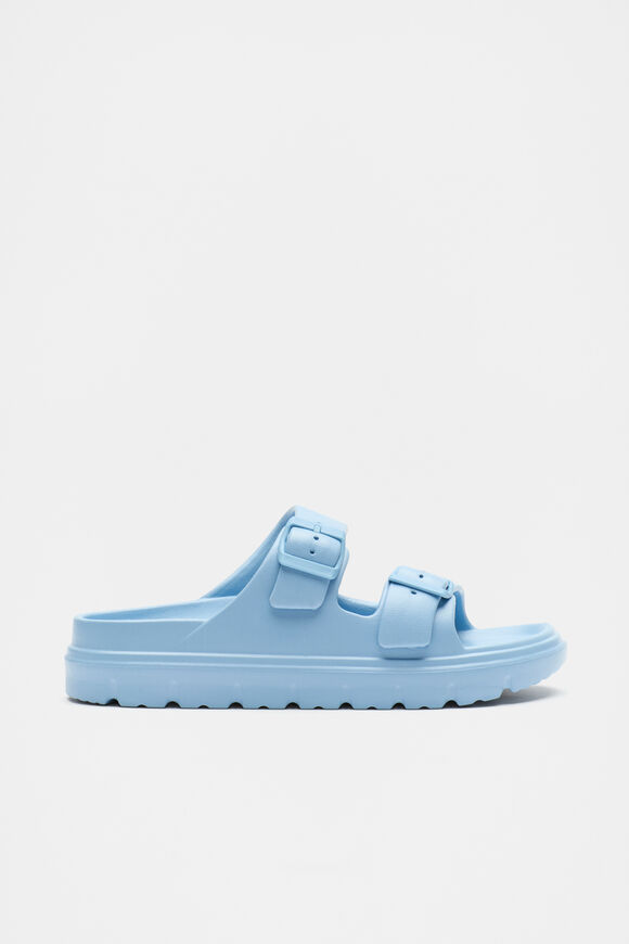 Moulded Double Buckle Slide  Sky Blue  hi-res